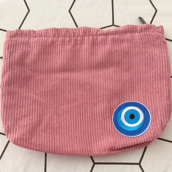 Corduroy Pouches with Evil Eye Designs - Picture 2 of 9